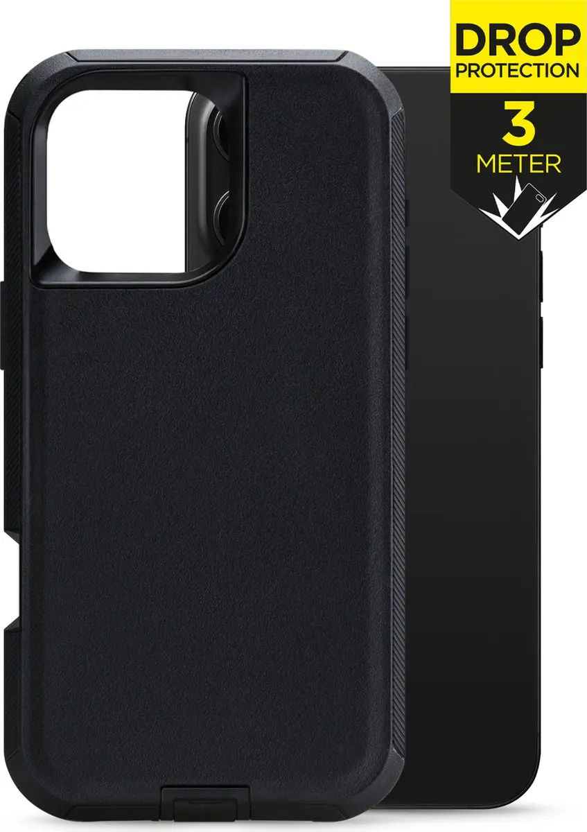 Mobilize Defender MOB-DCB-IPH16PRO Hoesje - iPhone 16 Pro - Zwart