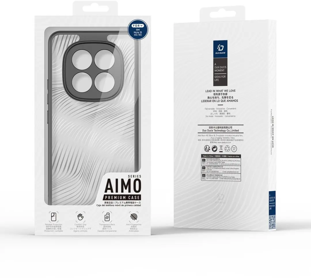 Dux Ducis Aimo Series Hoesje - Xiaomi Redmi Note 15/Poco M8 - Zwart