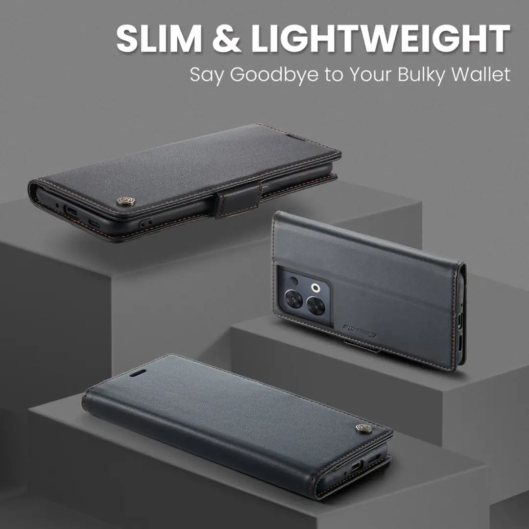 CaseMe Wallet Case OPPO Reno8 Pro - RFID Zwart