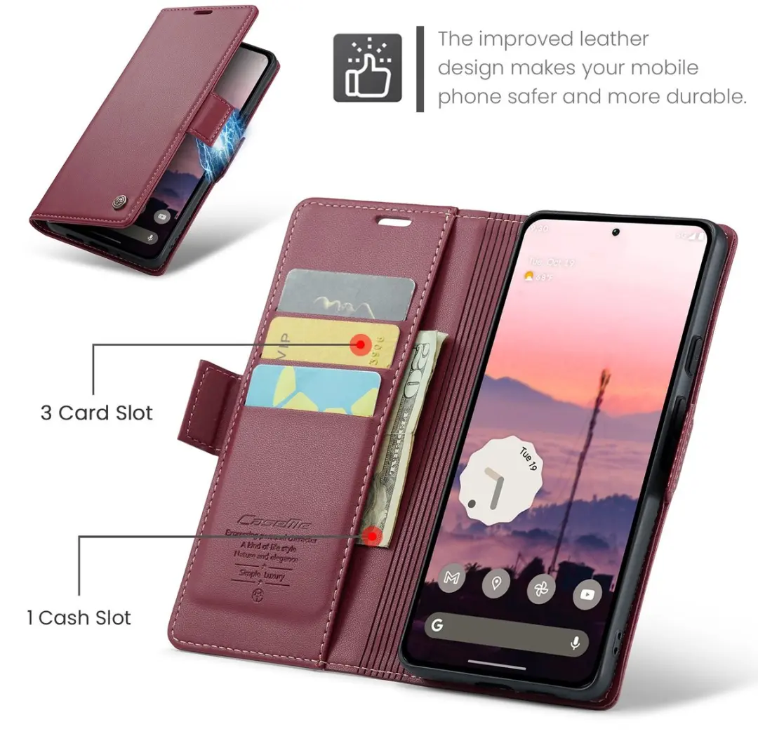 Caseme 023 Wallet Book Hoesje - Google Pixel 10/10 Pro - Rood