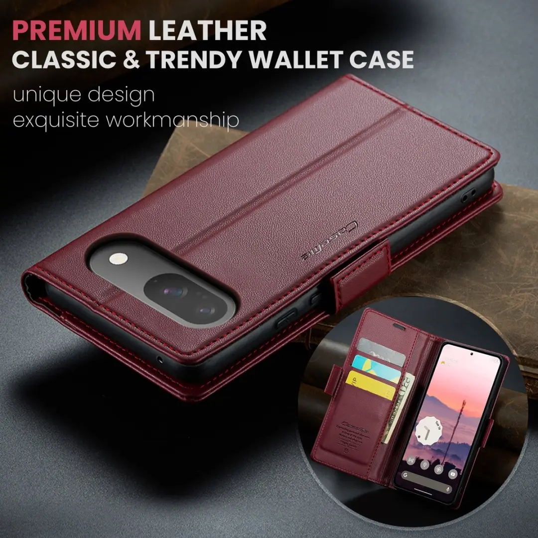 Caseme 023 Wallet Book Hoesje - Google Pixel 10/10 Pro - Rood