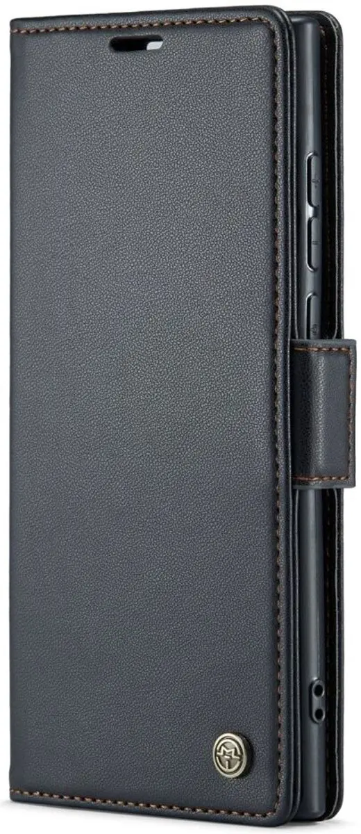 CaseMe 023 Hoesje Samsung Galaxy S23 Ultra - 3 Pasjes - Zwart