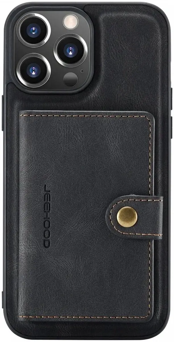 CaseMe JH-01 Hoesje iPhone 13 Pro - 4 Pasjes - Zwart