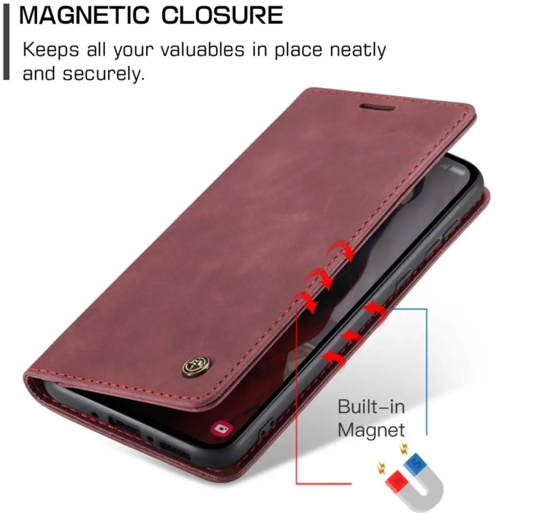 Caseme 013 Book Case Hoesje Samsung Galaxy A36 - Bordeaux