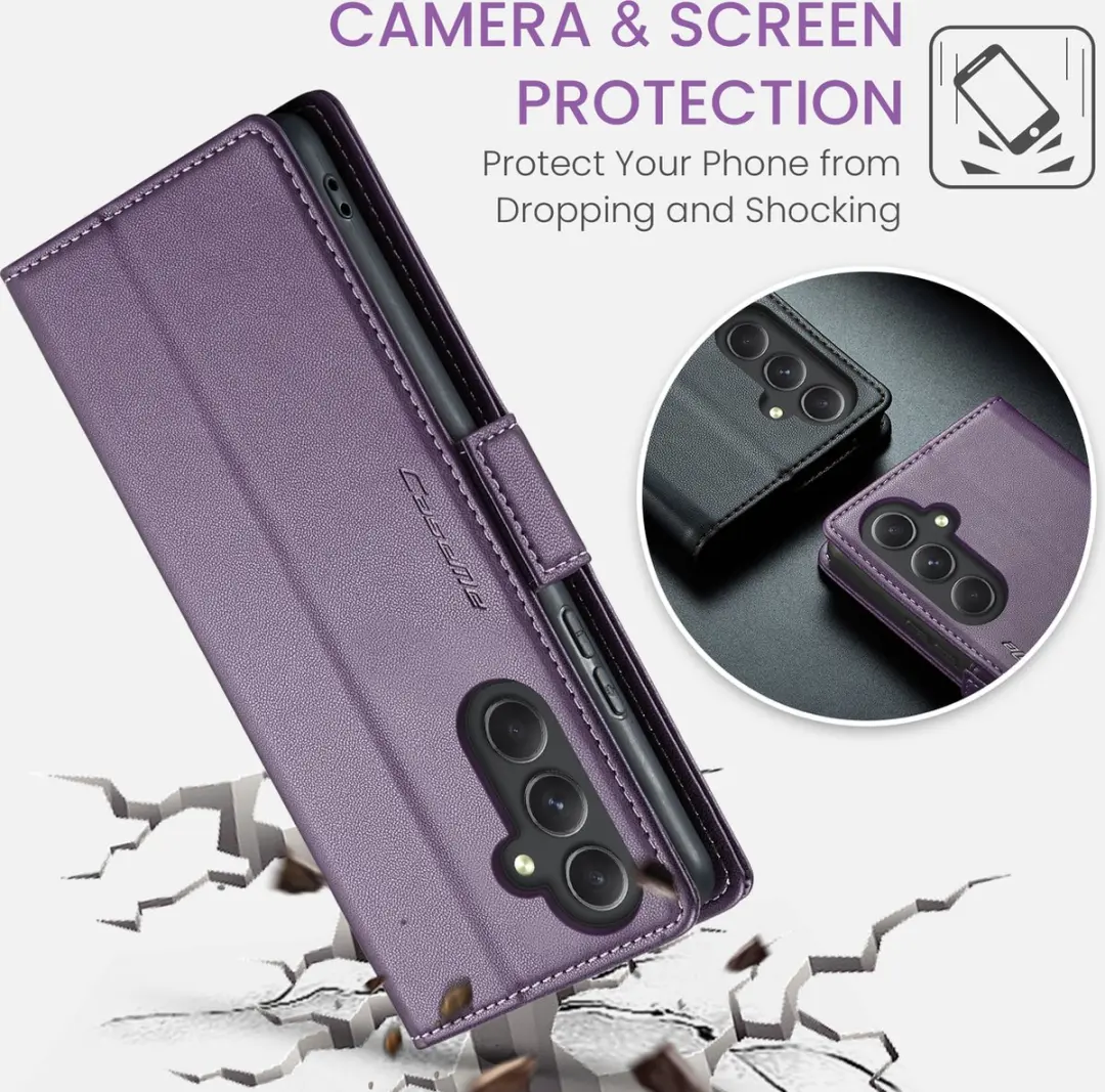 Caseme Wallet Case Samsung Galaxy A54 - RFID & Magneetsluiting - Paars
