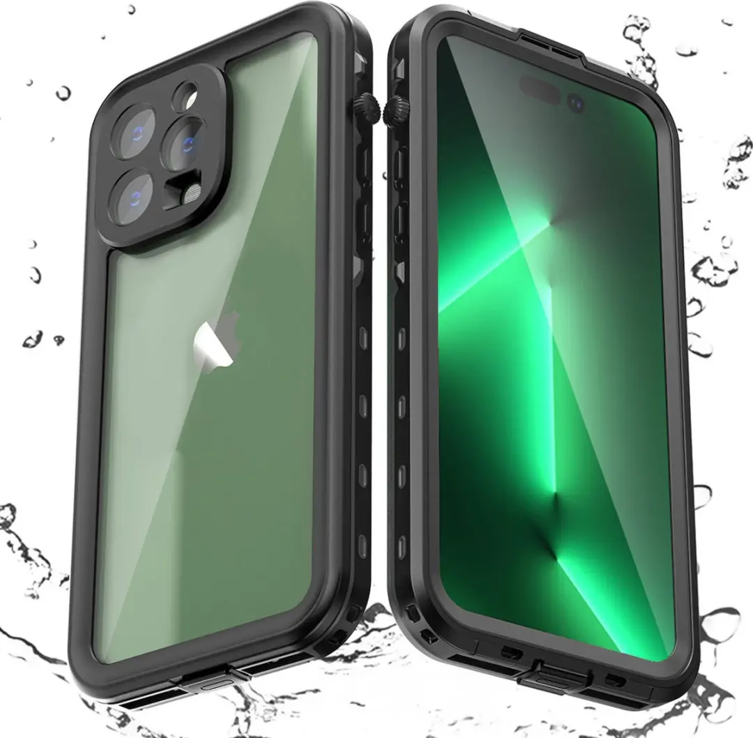 Redpepper Dot Plus Waterproof Backcover iPhone 14 Pro Max - Zwart - afbeelding 6 van 6
