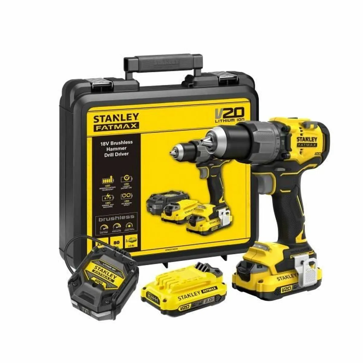 Stanley 18V ACCU-klopboor/schroefmachine SFMCD725D2K-QW