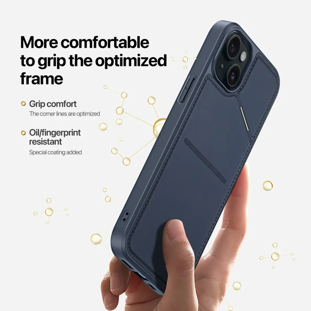 Dux Ducis Rafi Mag Series iPhone 15 Plus Hoesje - Donker Blauw