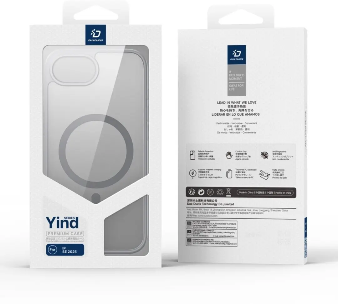 Dux Ducis Yind Serie Telefoonhoesje iPhone 16E - Grijs