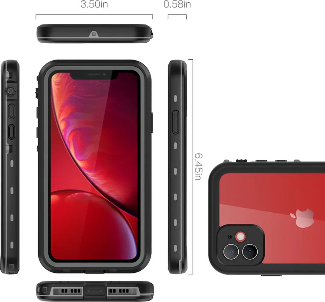 Redpepper Dot Plus iP1140329901 Hoesje - iPhone 11 - Waterdicht - Zwart - afbeelding 6 van 6