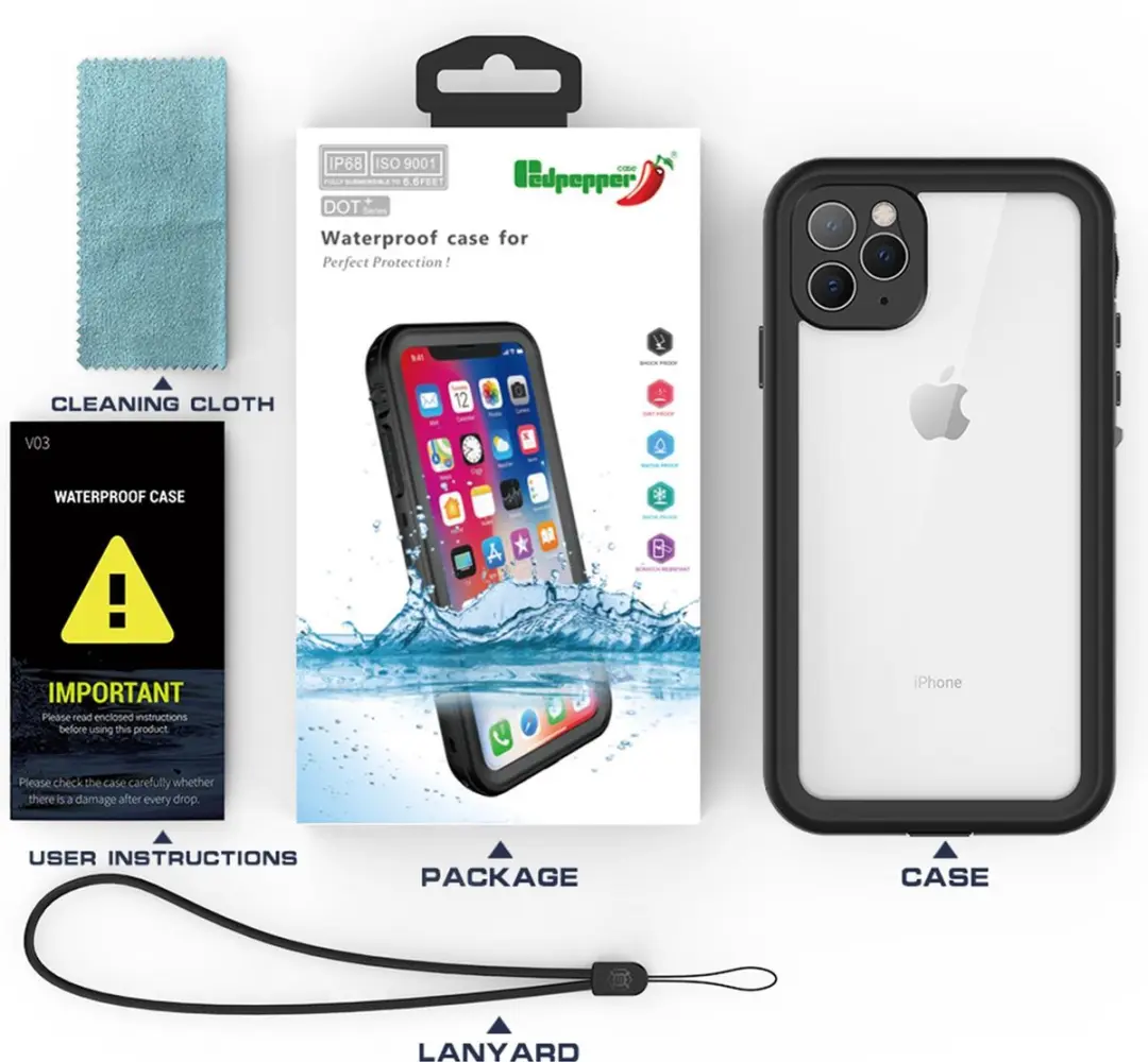 Redpepper Dot Plus iP1140329901 Hoesje - iPhone 11 - Waterdicht - Zwart