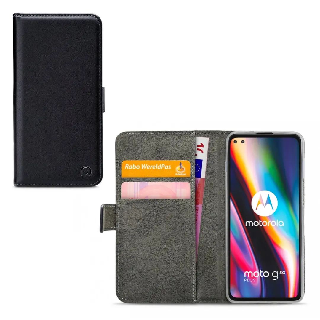 Mobilize Moto G 5G Plus Bookcase Hoesje - Zwart - Kunstleer
