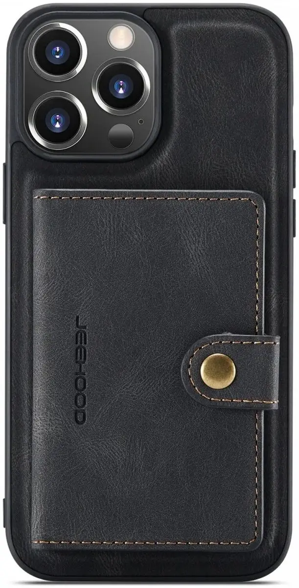 Caseme JH-01 Hoesje iPhone 14 Pro Max - 4 Pasjes - Zwart