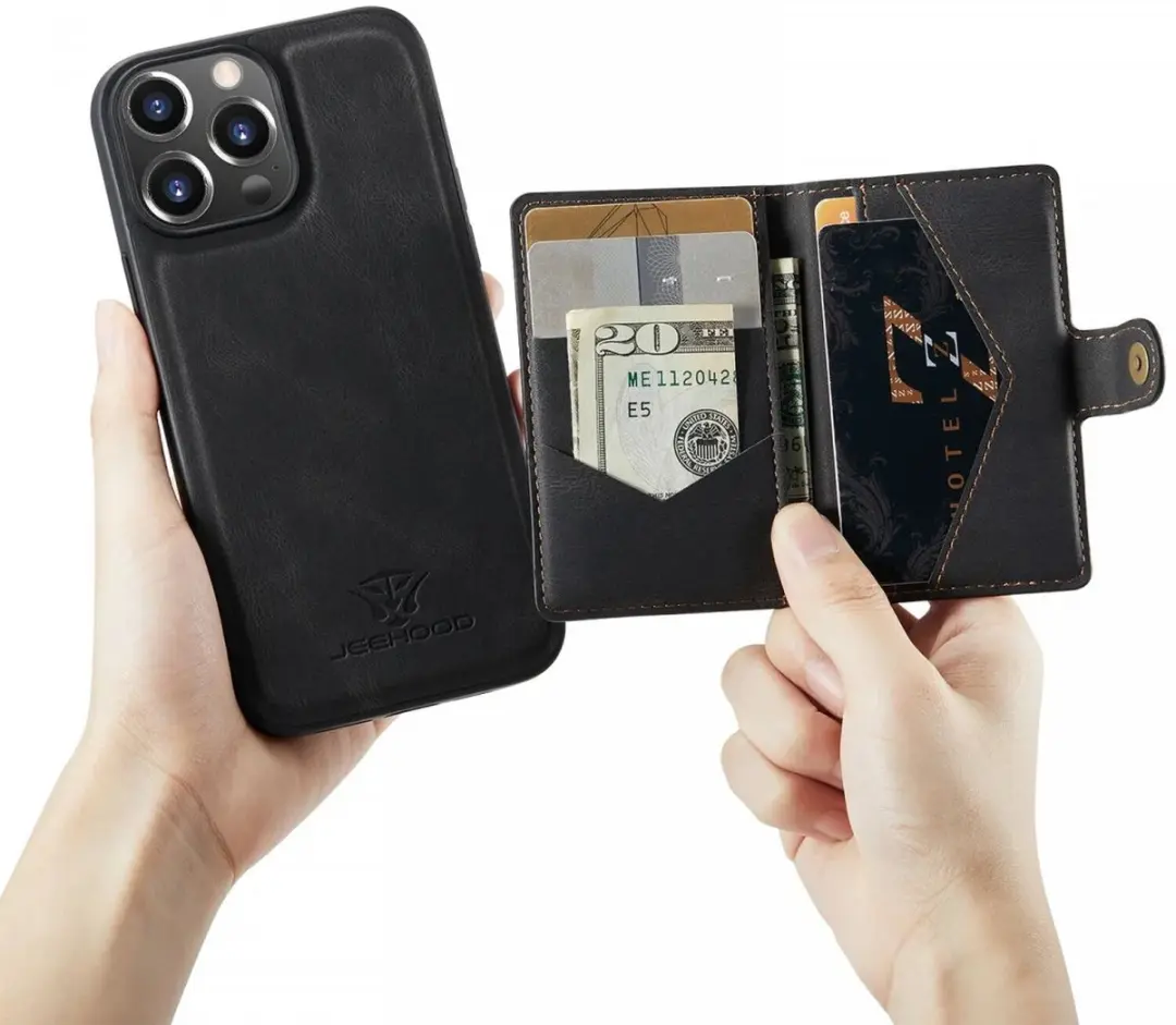 Caseme JH-01 Hoesje iPhone 14 Pro Max - 4 Pasjes - Zwart - afbeelding 6 van 6