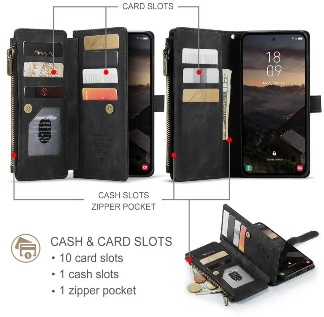 CaseMe C30 Hoesje Samsung Galaxy S26 Plus - Zwart - afbeelding 6 van 6