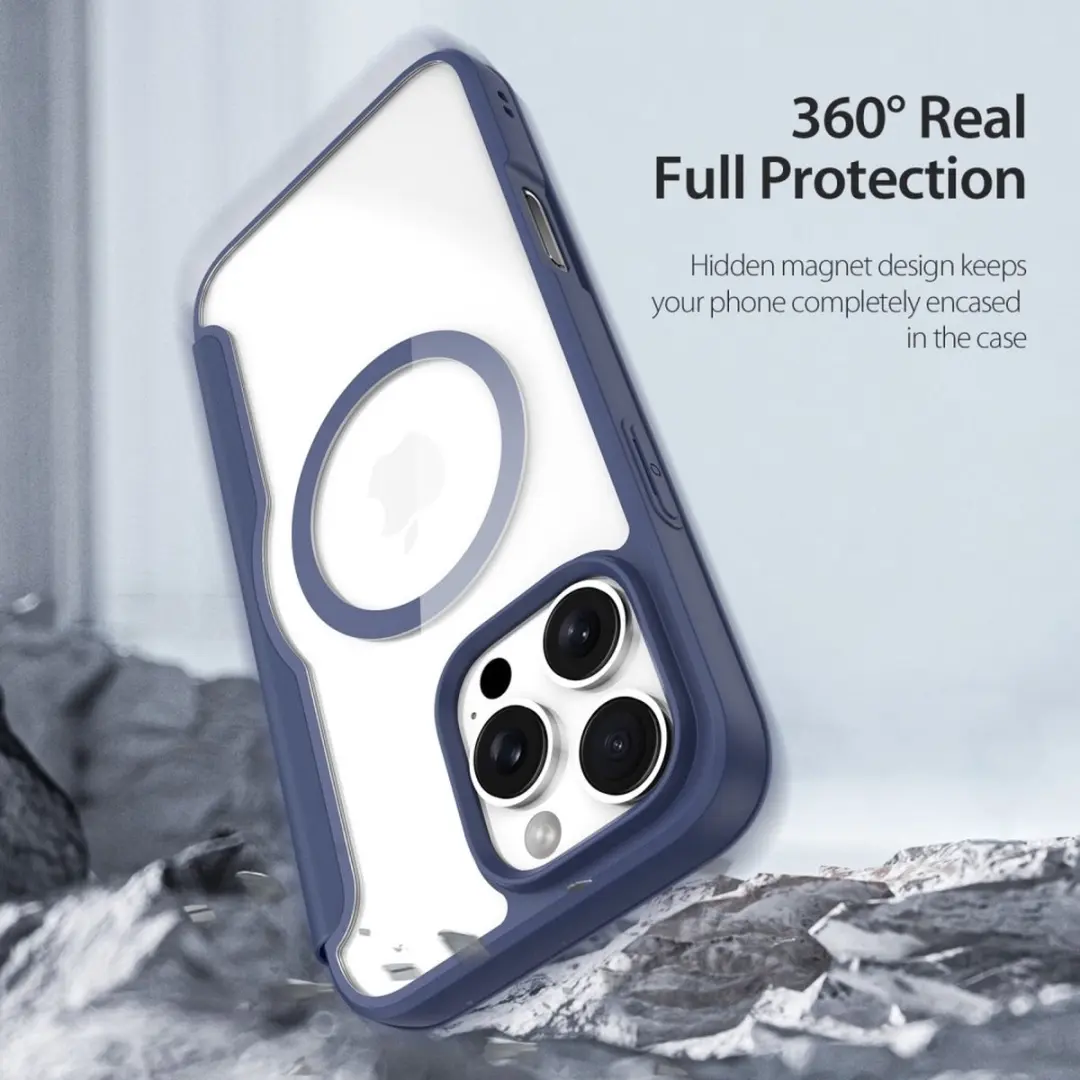 Dux Ducis Hoes iPhone 16 Pro Book Case - Blauw - MagSafe