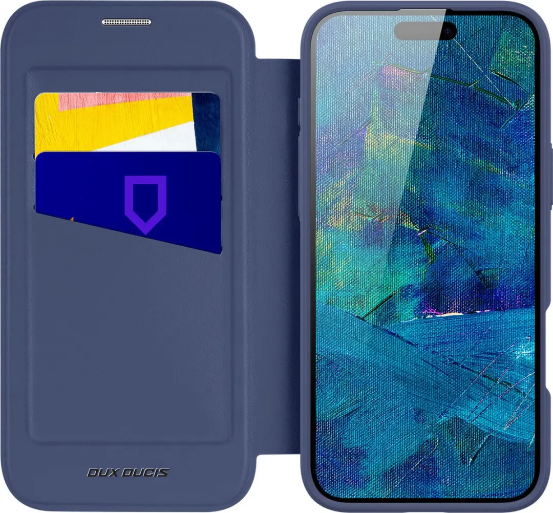 Dux Ducis Hoes iPhone 16 Pro Book Case - Blauw - MagSafe