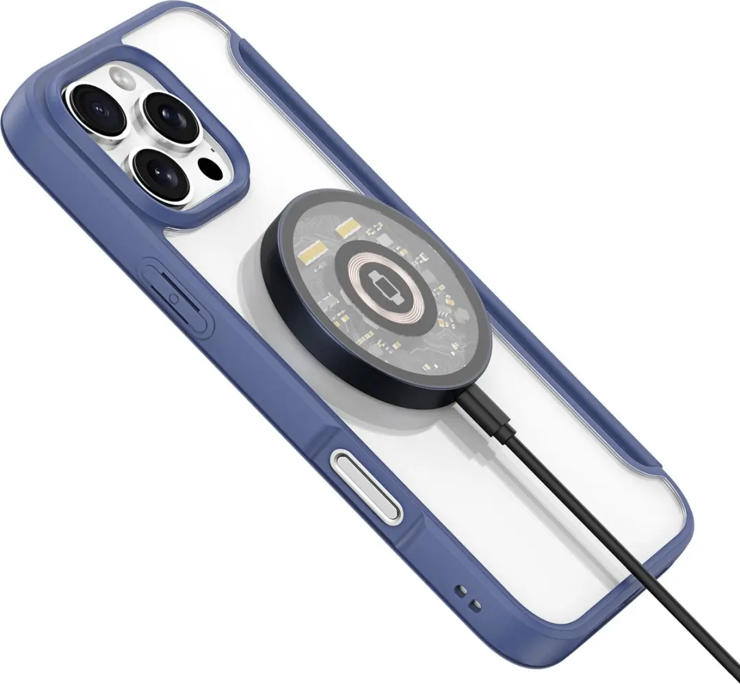 Dux Ducis Hoes iPhone 16 Pro Book Case - Blauw - MagSafe