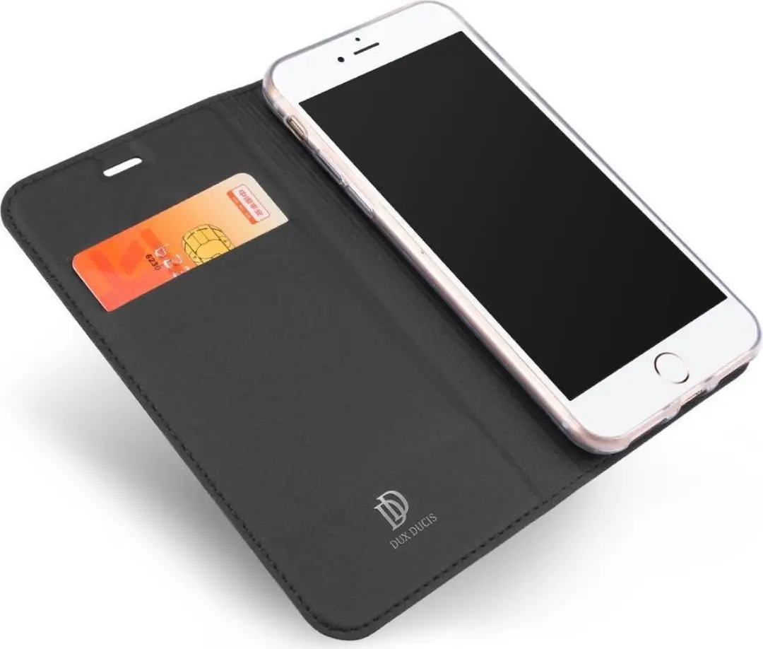Dux Ducis Slimline Wallet Hoesje iPhone 7/8/SE 2020-2022 - FOLIO-PRO-BK-IP7 - Zwart