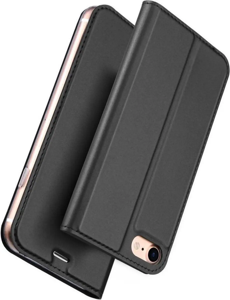 Dux Ducis Slimline Wallet Hoesje iPhone 7/8/SE 2020-2022 - FOLIO-PRO-BK-IP7 - Zwart
