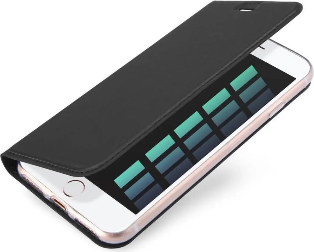 Dux Ducis Slimline Wallet Hoesje iPhone 7/8/SE 2020-2022 - FOLIO-PRO-BK-IP7 - Zwart - afbeelding 6 van 6