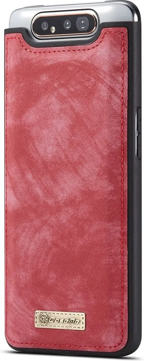 Caseme Vintage 2-in-1 Portemonneehoes Rood - Samsung Galaxy A80