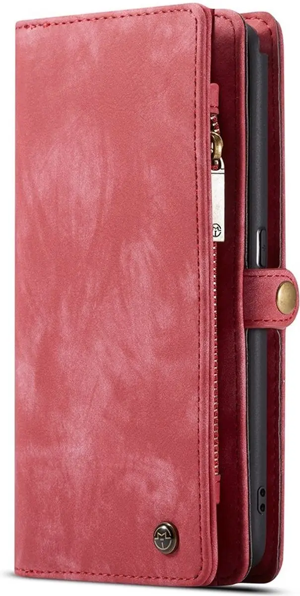 Caseme Vintage 2-in-1 Portemonneehoes Rood - Samsung Galaxy A80
