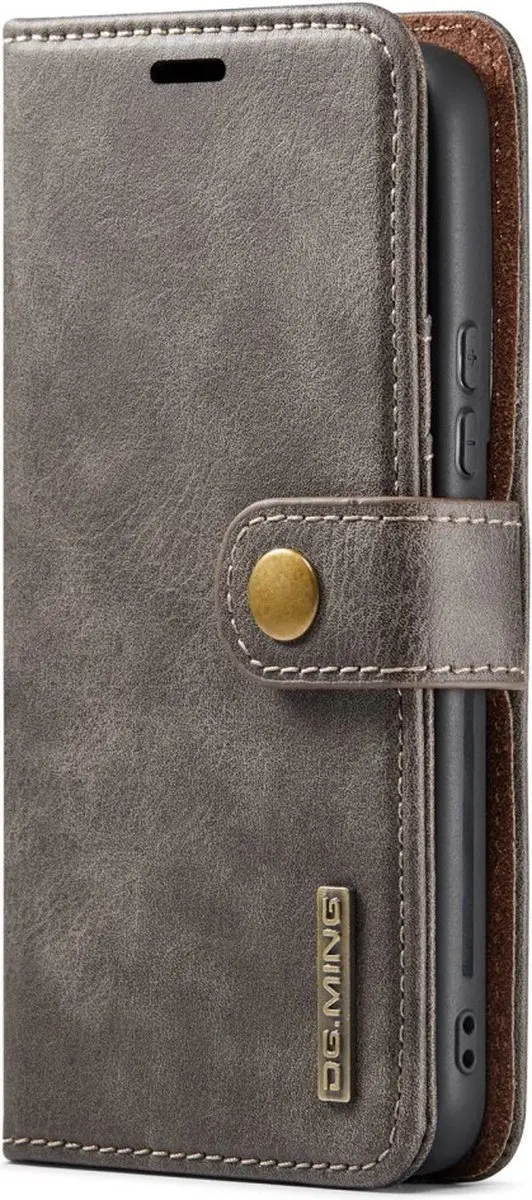 DG.MING Hoesje Samsung Galaxy S10 Book Case Grijs - 3 Pasjes