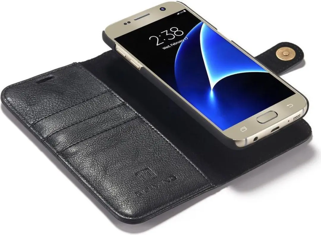 DG.MING Portemonnee Hoesje Zwart - Samsung Galaxy S7
