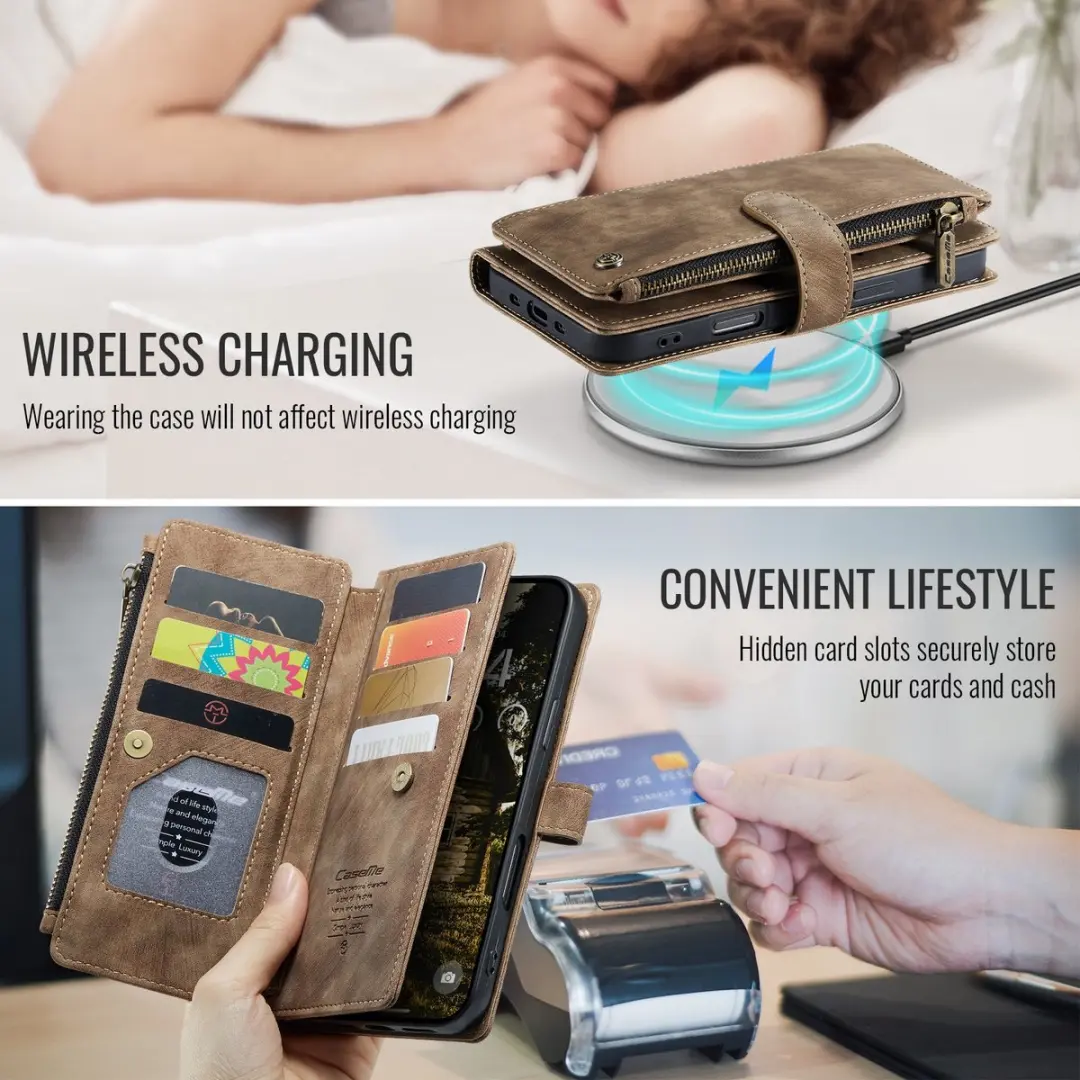 CaseMe C30 Book Case iPhone Air - Bruin