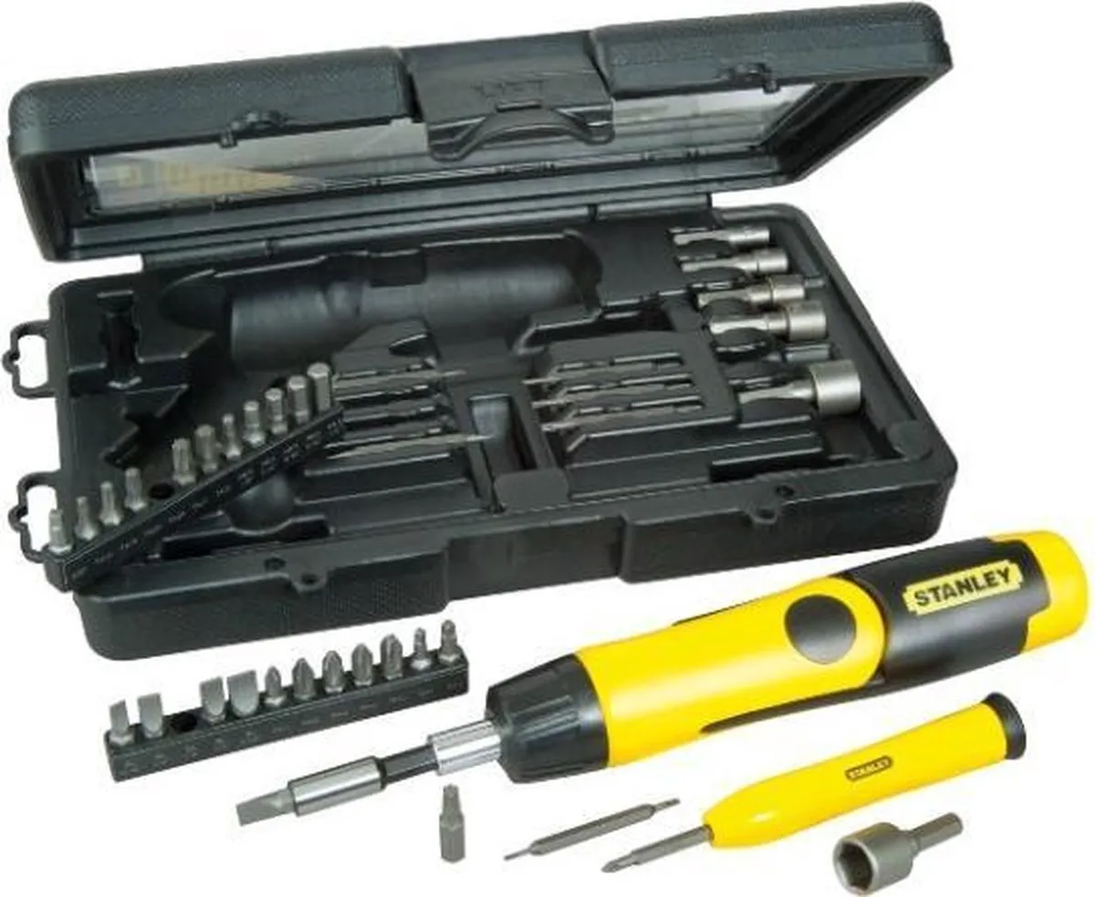 Stanley Pistoolgreep Ratel-Bit-Set 38-delig - Zwart