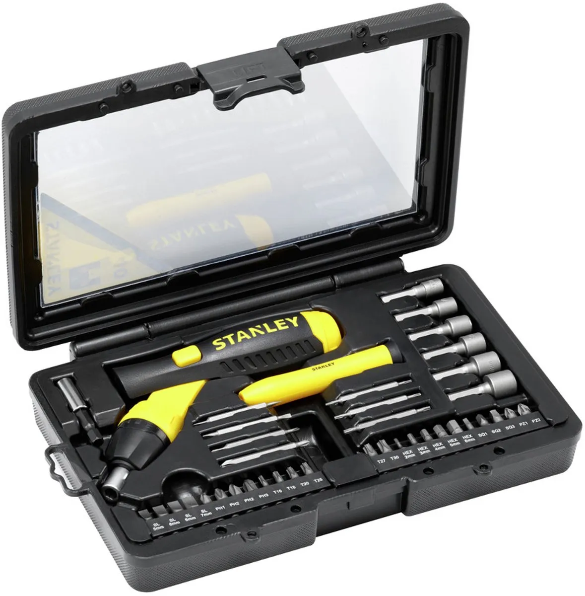 Stanley Pistoolgreep Ratel-Bit-Set 38-delig - Zwart - afbeelding 6 van 6