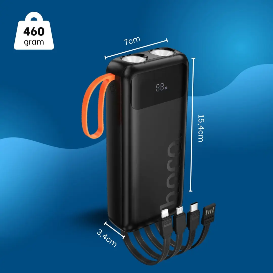 Hoco J151A Powerbank 20.000mAh - Zwart - 4x Opladen