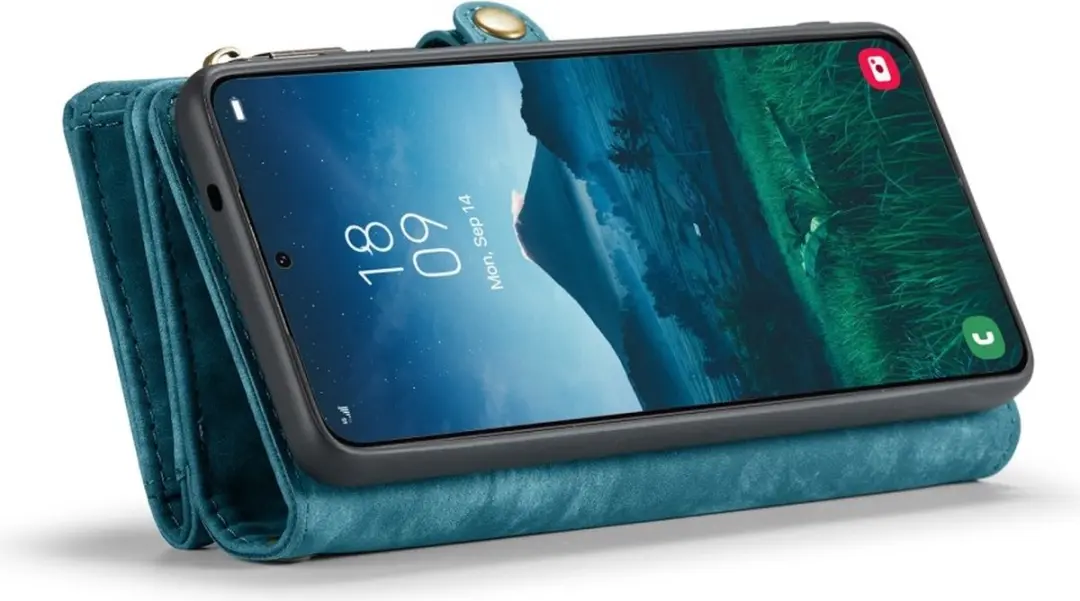 Caseme Hoes Samsung Galaxy S25 Plus Vintage 2-in-1 Portemonnee - Blauw