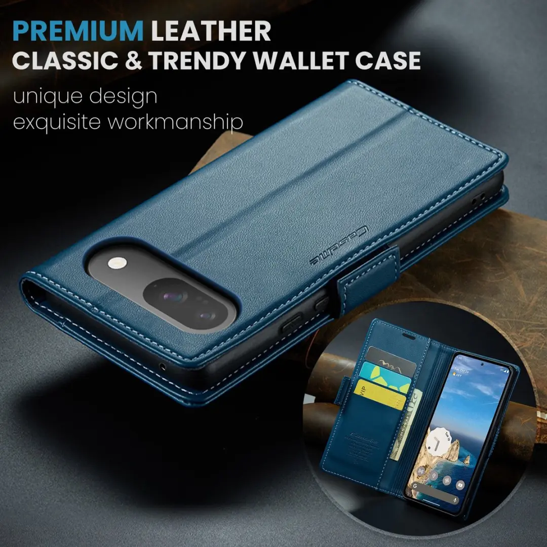 CaseMe 023 Wallet Book Hoesje - Blauw - 3 Pasjes