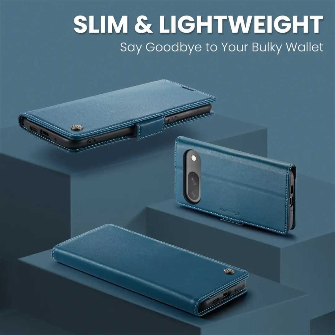 CaseMe 023 Wallet Book Hoesje - Blauw - 3 Pasjes