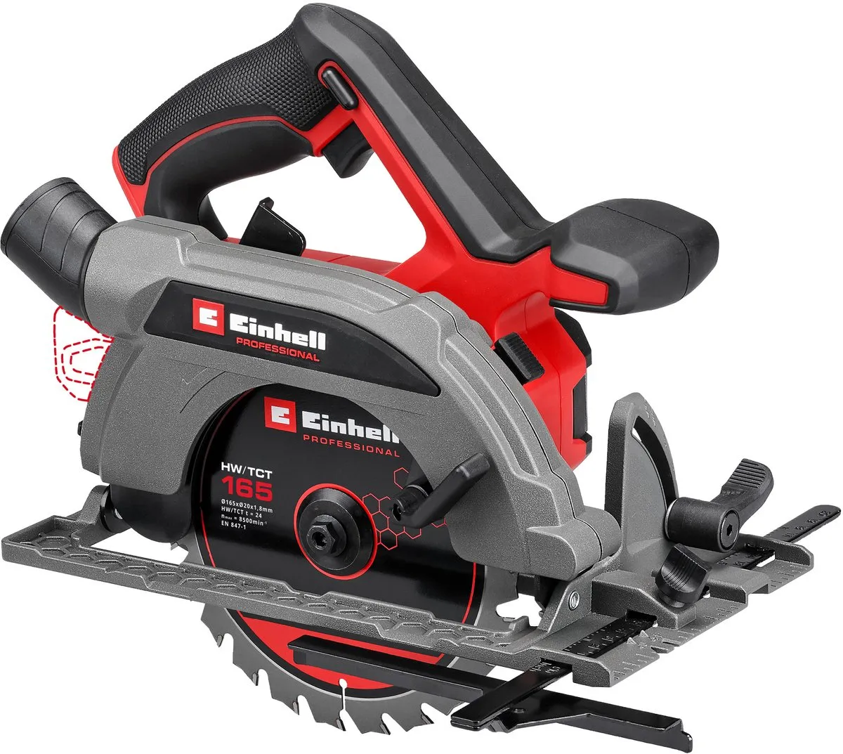 Einhell Professional Accu Cirkelzaag TP-CS 18/165 Li BL Solo - 18V - Ø165mm