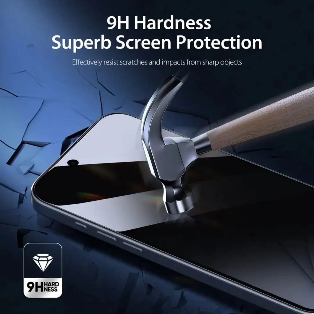 Dux Ducis Privacy Screenprotector iPhone 16E - Zwart