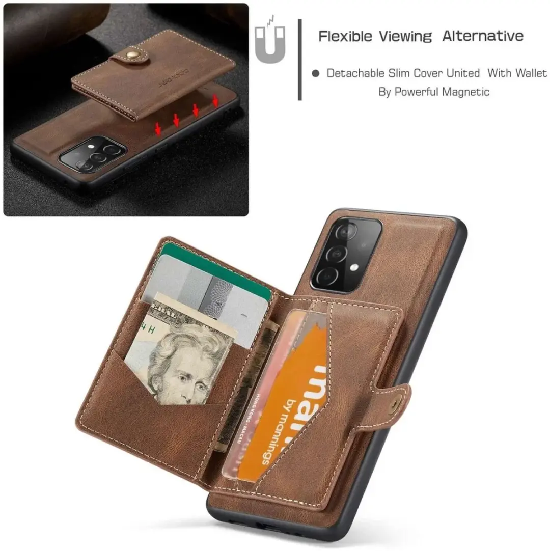 Caseme JH-01 Hoesje Samsung Galaxy A33 - Bruin