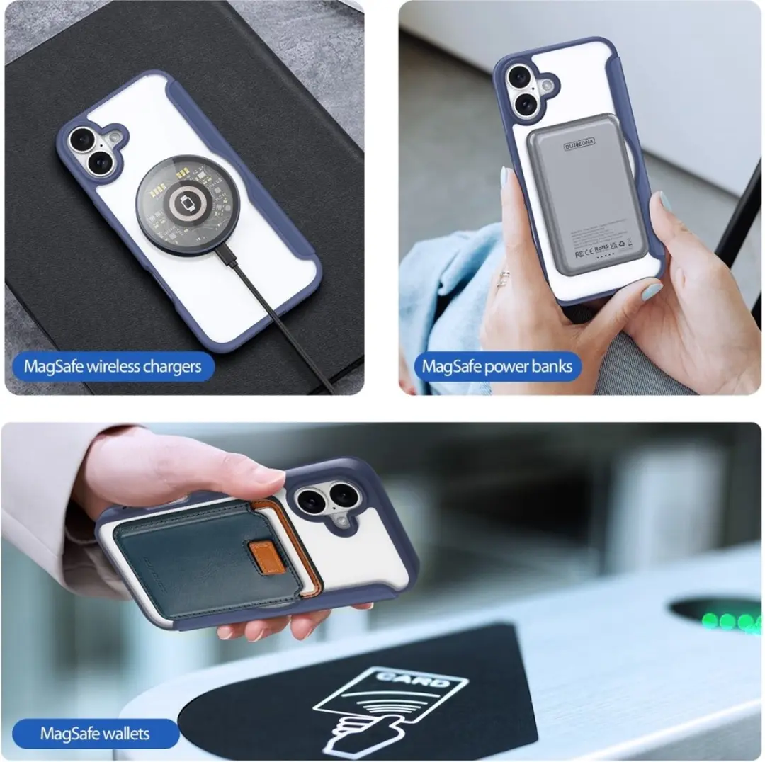 Dux Ducis Hoes iPhone 16 Plus Book Case - MagSafe - Blauw
