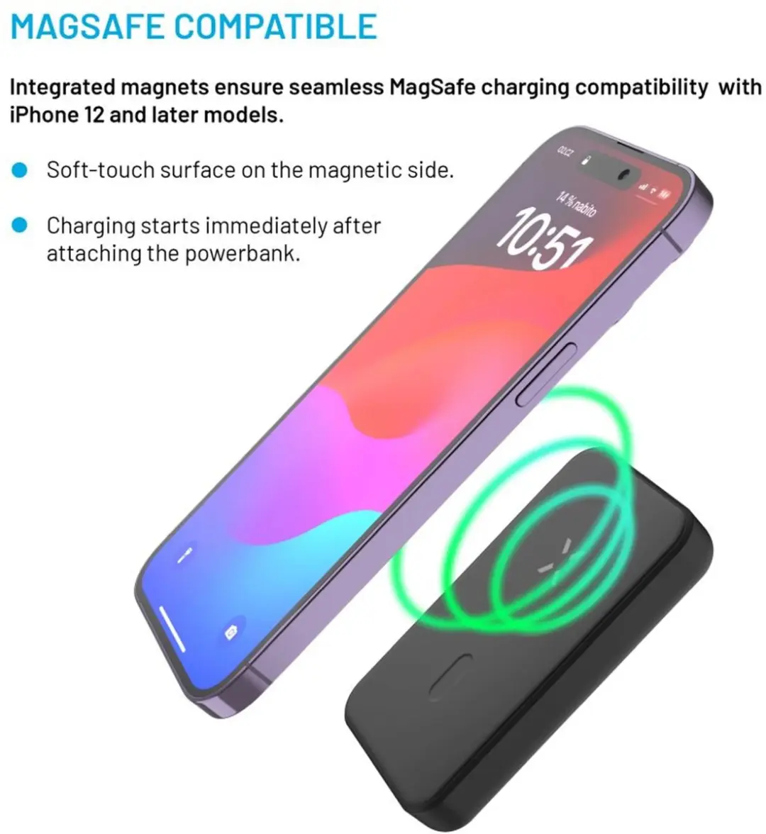 Fixed Powerbank FIXZENM-6-BK 6000mAh - MagSafe - Zwart