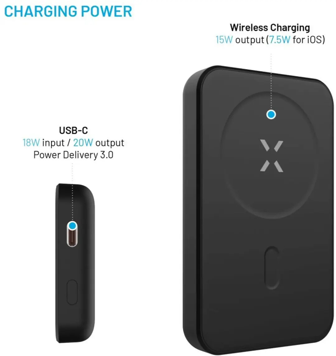 Fixed Powerbank FIXZENM-6-BK 6000mAh - MagSafe - Zwart - afbeelding 6 van 6