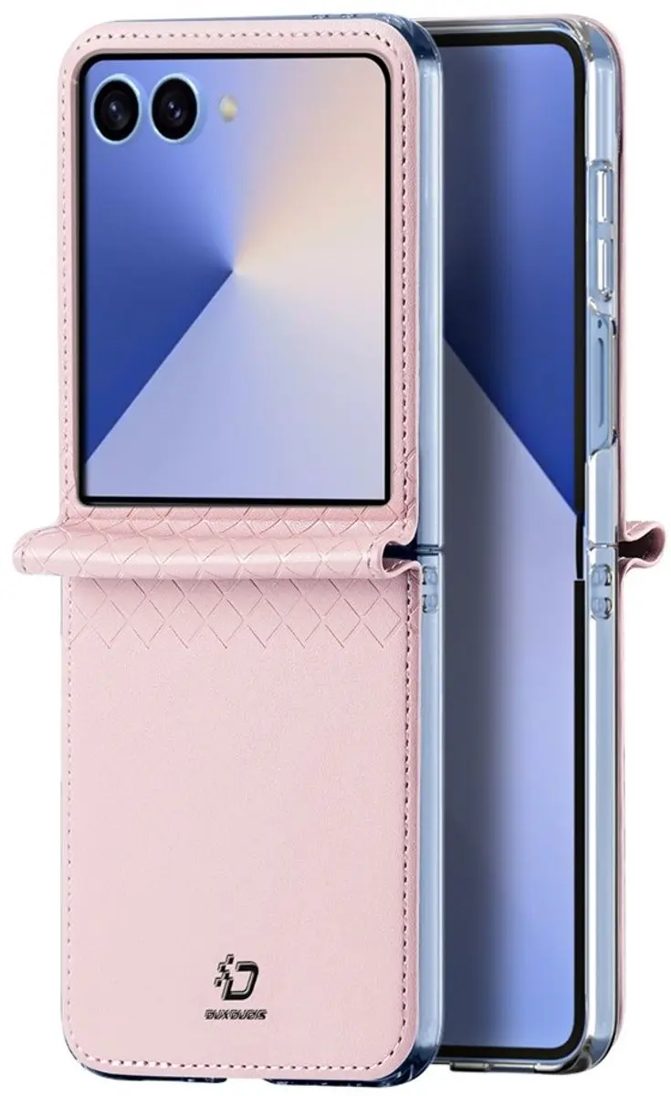 Dux Ducis Leren Hoes Samsung Galaxy Z Flip 7 - Lichtroze - MPN 8721389800662 - afbeelding 6 van 6