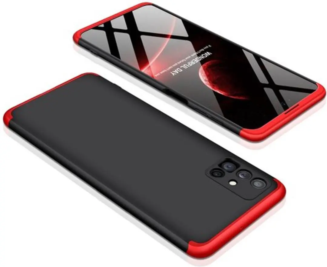 GKK 360 Full Body Hoes Galaxy M51 - Zwart/Rood - afbeelding 6 van 6