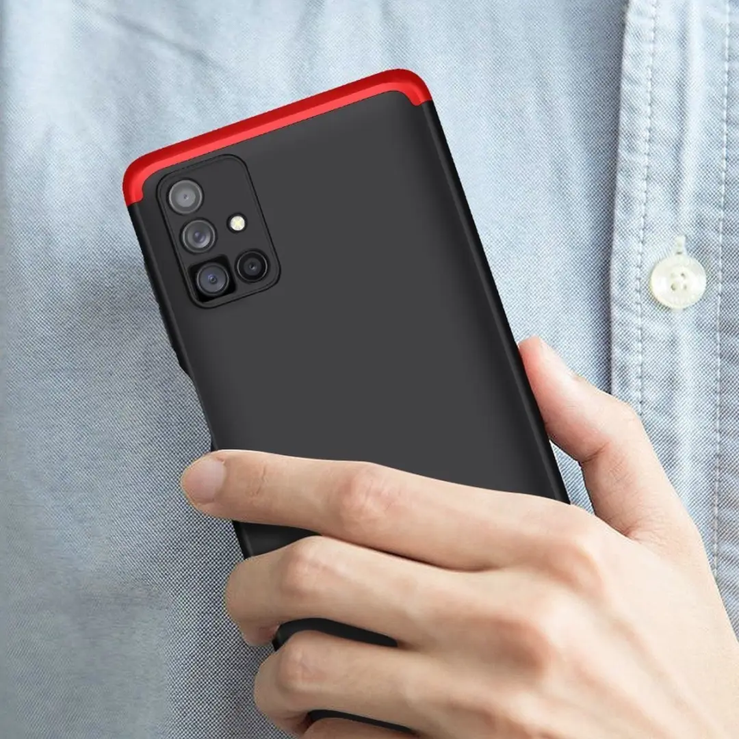 GKK 360 Full Body Hoes Galaxy M51 - Zwart/Rood
