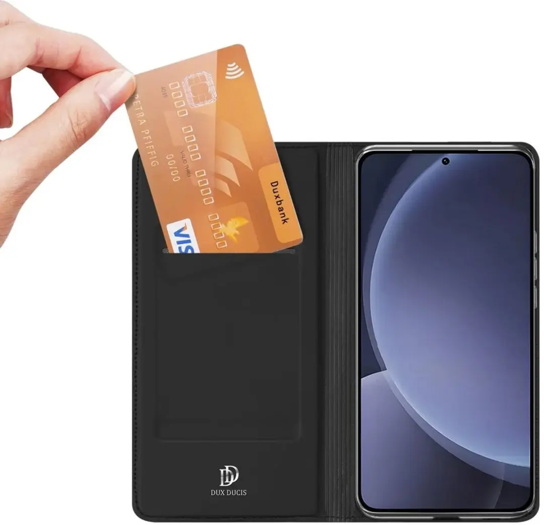 Dux Ducis Telefoonhoesje Samsung Galaxy S25 Book Case - Zwart