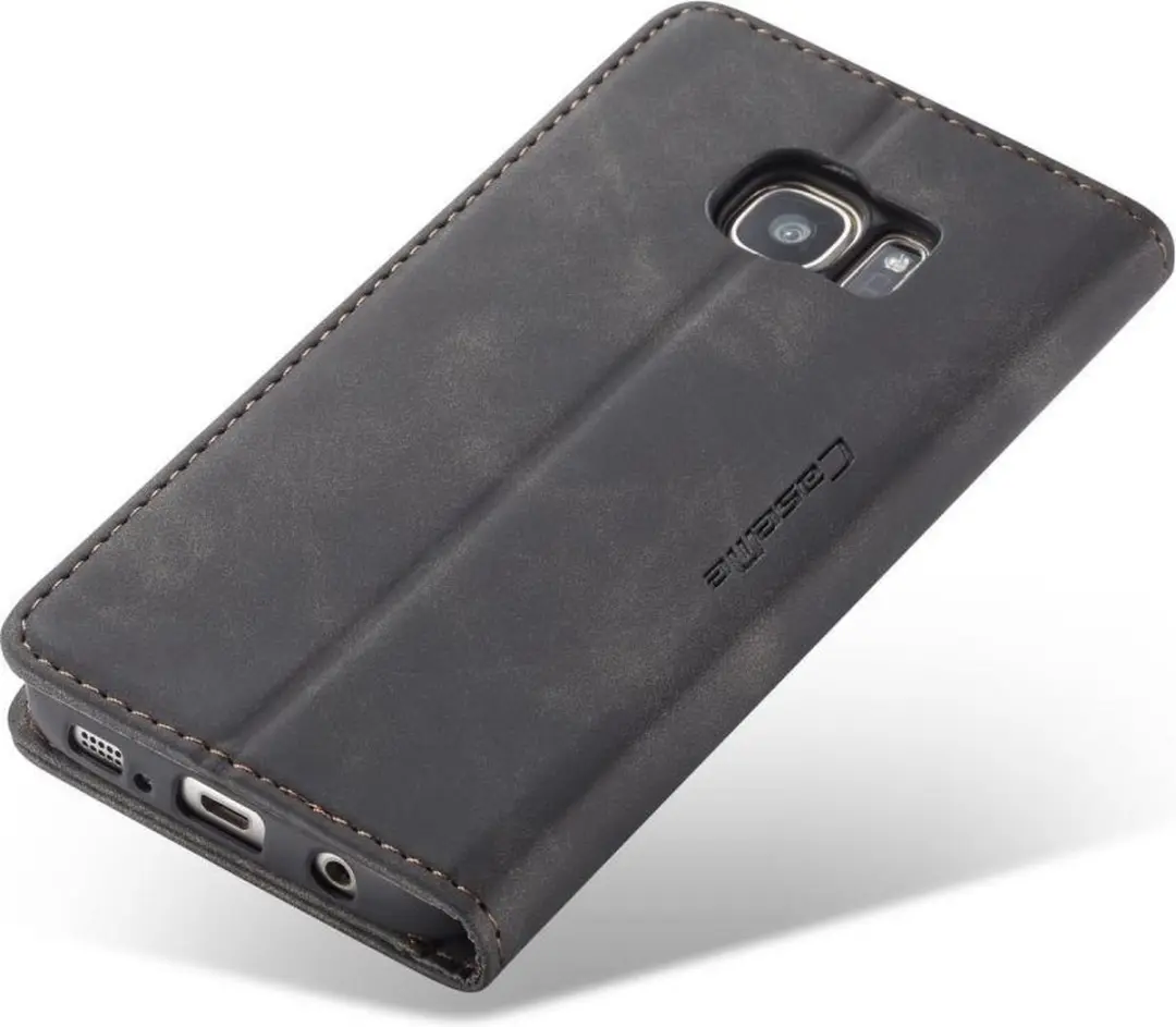 Caseme Book Case Samsung Galaxy S7 - 2 Pasjes - Zwart - afbeelding 6 van 6