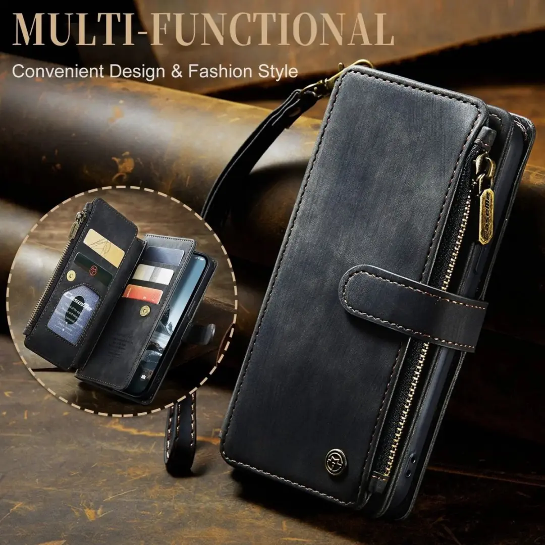 Caseme C30 Hoesje iPhone 15 Pro Max - Pasjeshouder 10 Stuks - Zwart