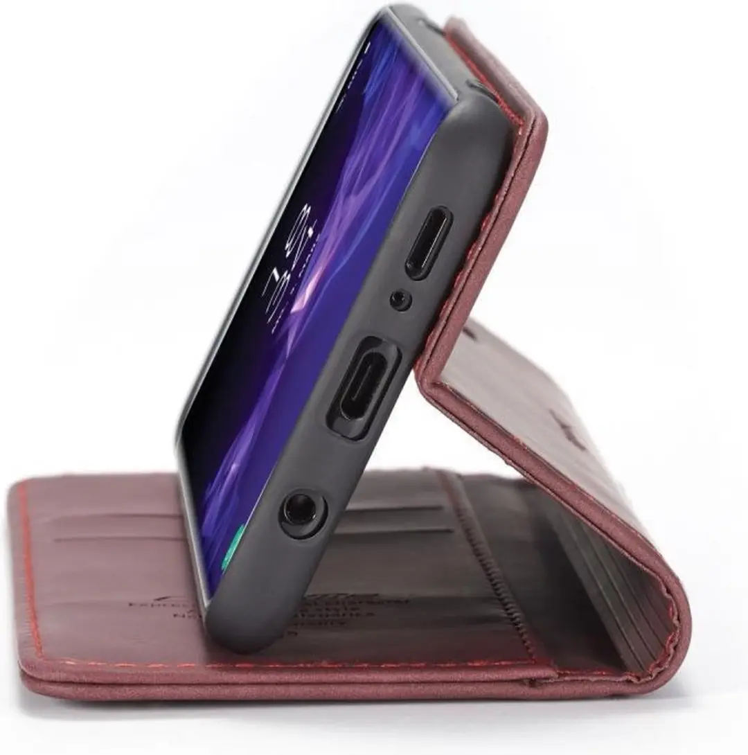 Caseme Book Case Samsung Galaxy S9+ - 2 Pasjes - Bordeaux