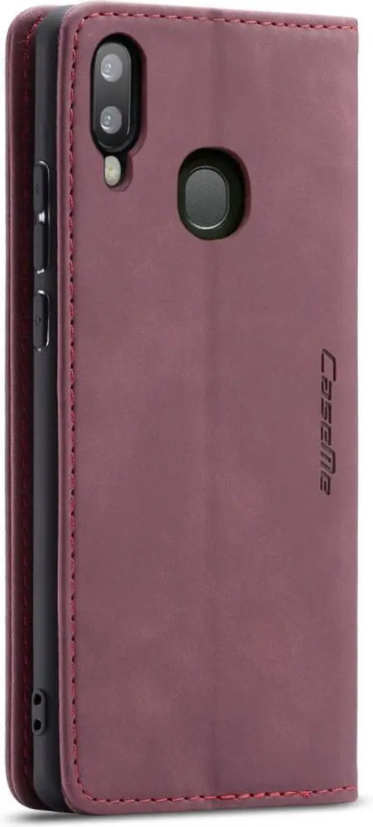 CaseMe Book Case Samsung Galaxy A20e - 2 Pasjes - Bordeaux - afbeelding 6 van 6
